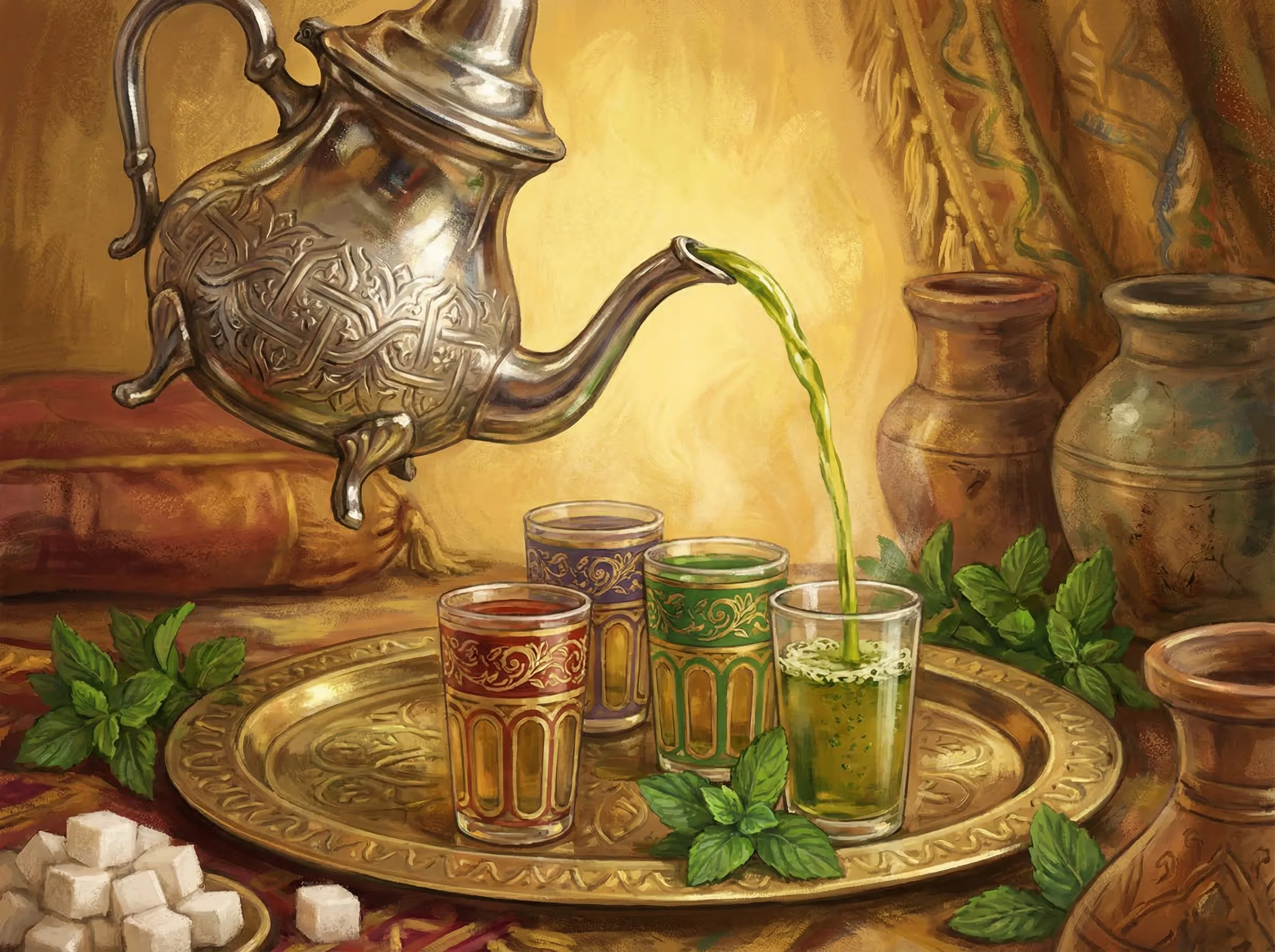 Mint tea in the Petit Socco